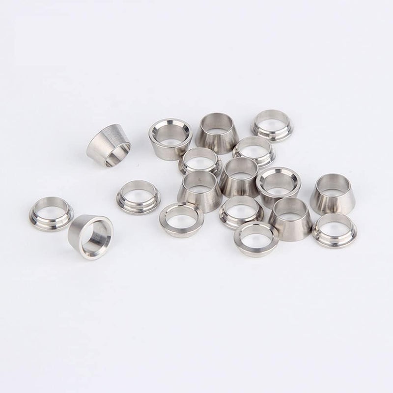 Pysrych Stainless Steel 304 Compression Tube Fitting, Sleeve 3/4" Tube OD Double Ferrule Ring（Pack of 5 Pairs) - Image 3